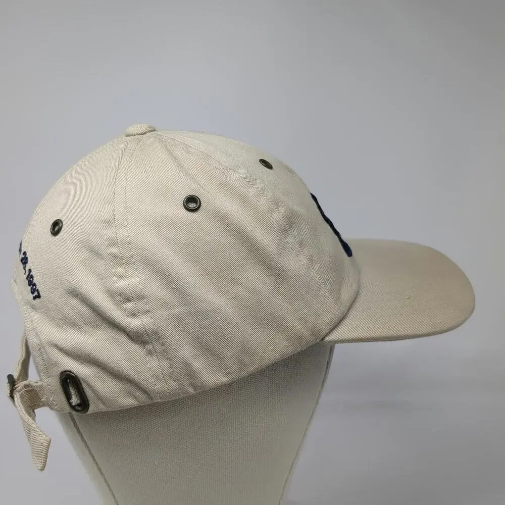 GAP Baseball Cap Beige One Size Blue Embroidered Slideback Hat September 26 1997